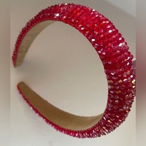 NWOT Red Beaded Bling Headband